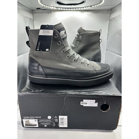 SOREL Cheyanne Metro II Sneak WP Men's Waterproof Boots Tan New In Box Size 10 - Picture 1 of 8
